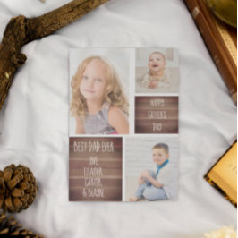 Carte de Fête des pères Collage de photos moderne