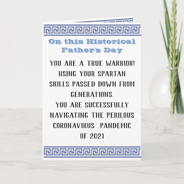 Carte de Fête des pères Covid-19 Time Capsule (Devant)