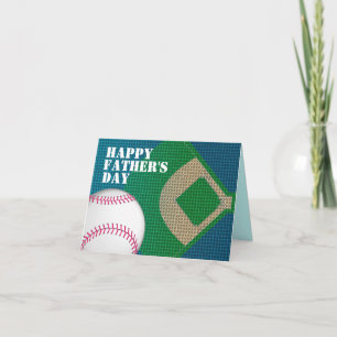 Carte de Fête des pères de baseball papa heureux