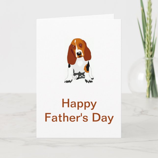 Carte de fête des pères de Basset Hound (Devant)