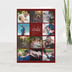 Carte de Fête des pères de Collage de photos perso