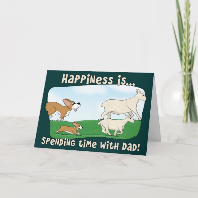 Carte de fête des pères de corgi (Devant)