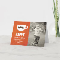 Carte de fête des pères de photo de moustache de