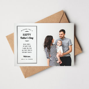 Carte de Fête des pères de recouvrement de photo m