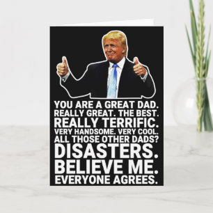 Carte de Fête des pères Donald Trump amusante