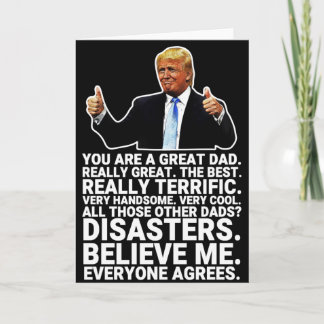 Carte de Fête des pères Donald Trump amusante