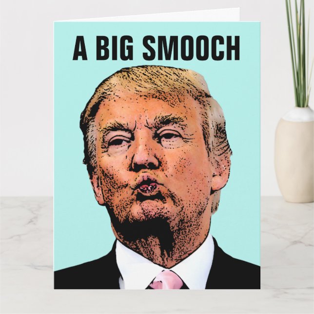 CARTE DE FETE DES PERES DONALD TRUMP BISOU (Devant)