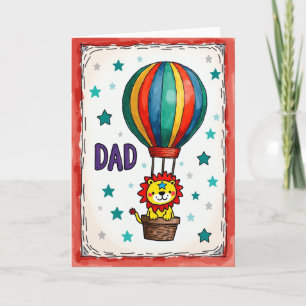 Carte de Fête des Pères Douce Montgolfière