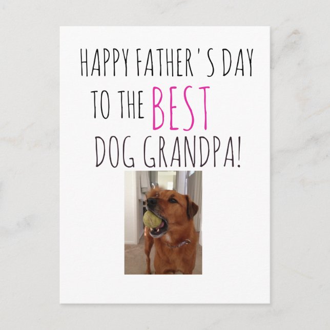 Carte de fête des pères du chien à chien GRANDPA (Devant)