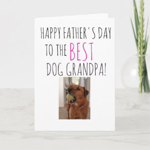 Carte de fête des pères du chien à chien GRANDPA