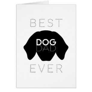 Carte de Fête des pères du visage de chien noir Me