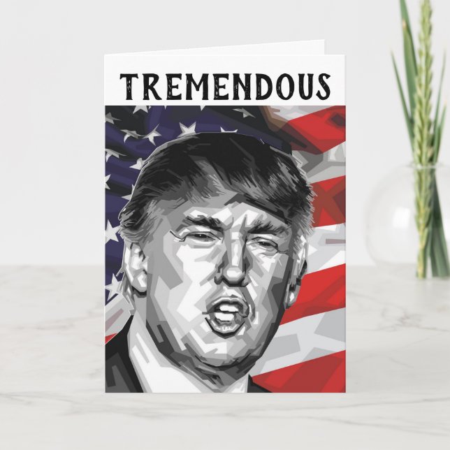 CARTE DE FETE DES PERES ENORME PERE DONALD TRUMP (Devant)