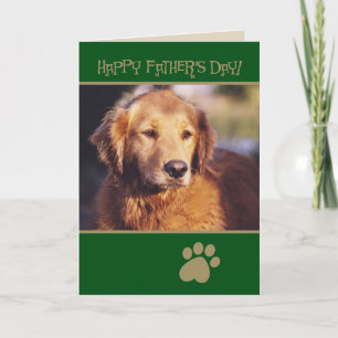Carte de Fête des pères Golden Retriever