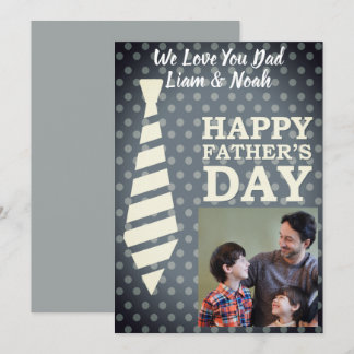 Carte de Fête des pères Instagram Photo Necktie Gr