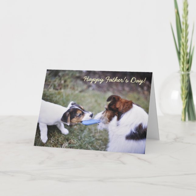 Carte de Fête des pères Jack Russell (Devant)