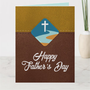Carte de Fête des pères joyeuse Christian Jesus Cr