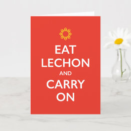 Carte de Fête des Pères 'Lechon' et Continuez