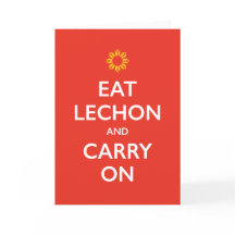 Carte de Fête des Pères 'Lechon' et Continuez
