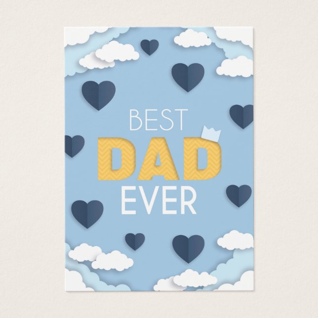 Carte de Fête des pères Meilleur Papa Jamais migno (Devant)