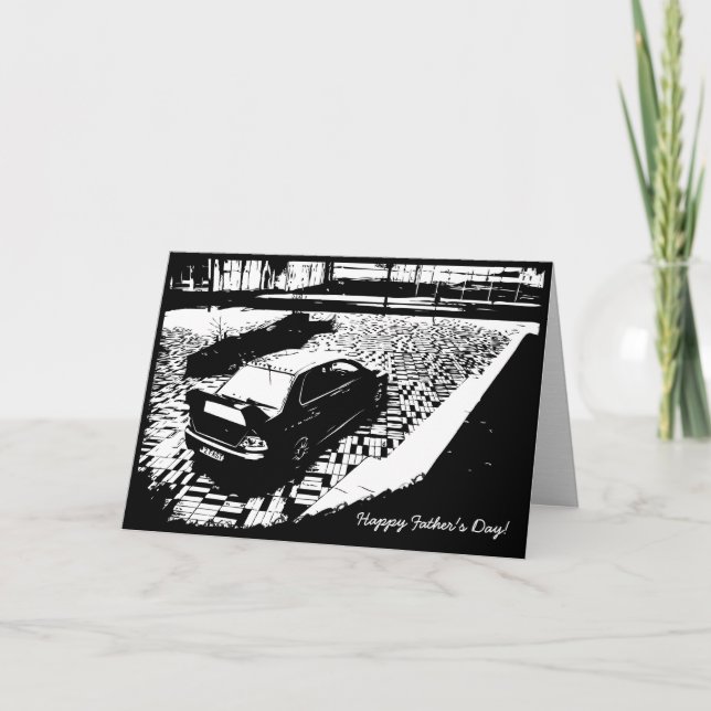 Carte de Fête des pères Mitsubishi EVO IX (Devant)