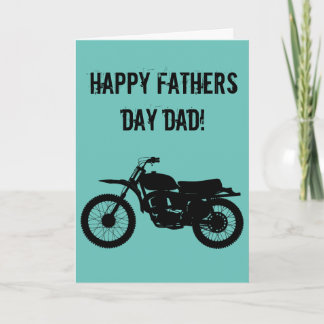 Carte de fête des pères moto cool.