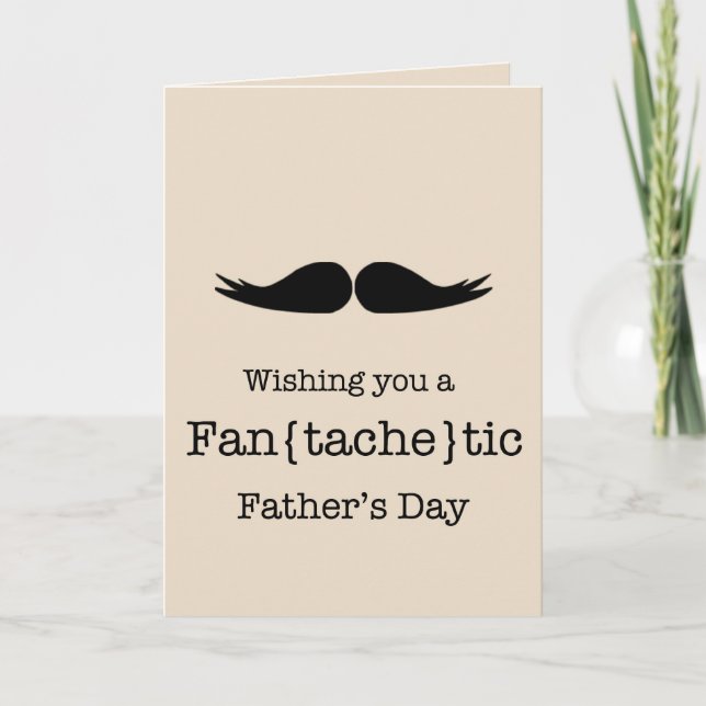 Carte de Fête des pères Moustache (Devant)