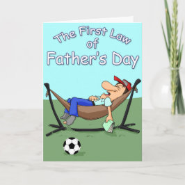 Carte de Fête des pères papa au repos