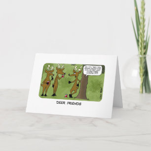 Carte de Fête des pères papa Joke - Deer Friends