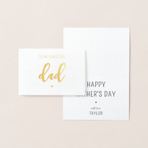 Carte de Fête des pères papa moderne Foil personna