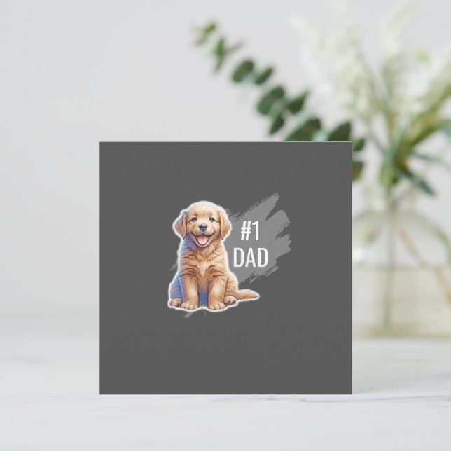 Carte de Fête des pères papa numéro 1 personnalisé (Debout devant)