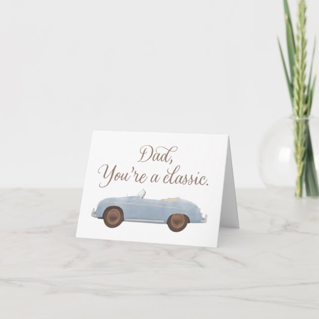 Carte de fête des pères 'Papa, tu es une voiture c (Devant)