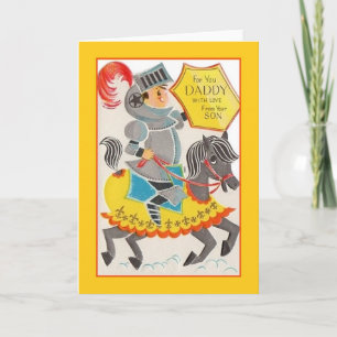 Carte de Fête des pères papa vintage de Son