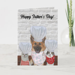 Carte de fête des pères personnalisable avec chien
