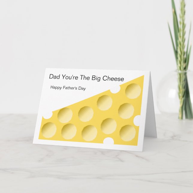 Carte de Fête des pères personnalisée au fromage (Devant)