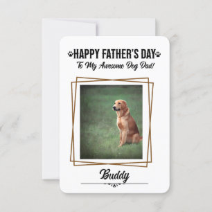 Carte de Fête des pères personnalisée Chien Papa