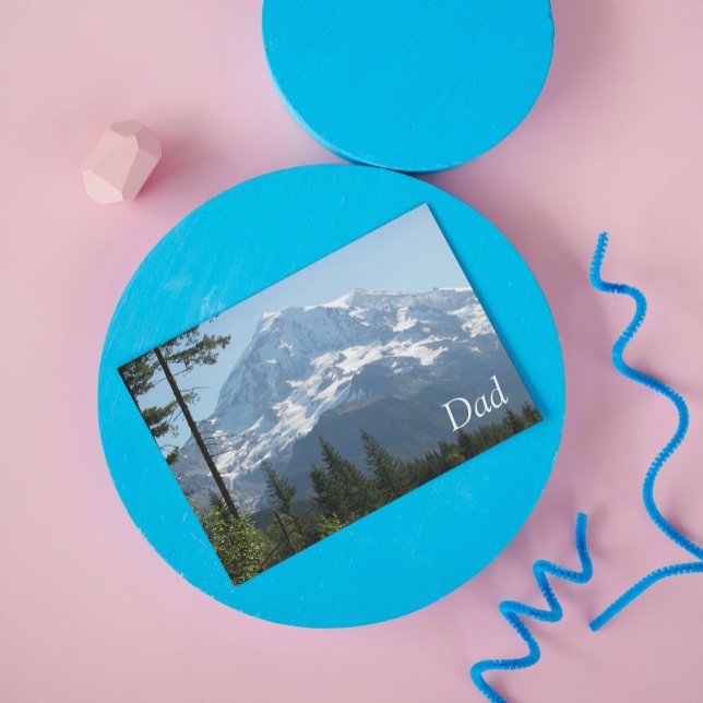 Carte de Fête des pères photo Mount Rainier (In Situ)