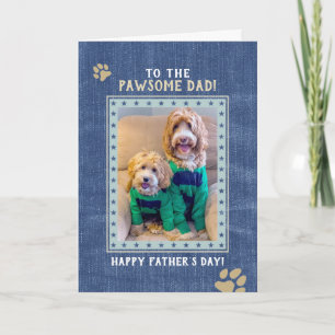 Carte de Fête des pères photo Unisex Dog personnal