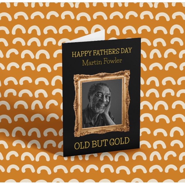 Carte de Fête des pères photo Vieux Mais Or (Créateur téléchargé)