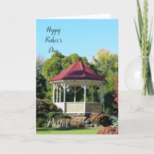Carte de Fête des pères pliée pour Pasteur