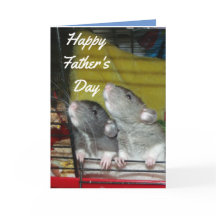 Carte de Fête des pères pour bébés rats