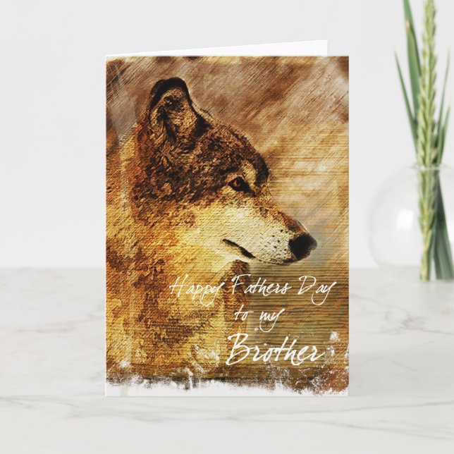 Carte de fête des pères pour le frère avec l'art (Devant)