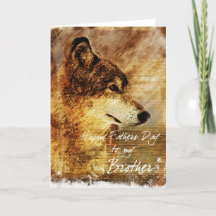 Carte de fête des pères pour le frère avec l'art