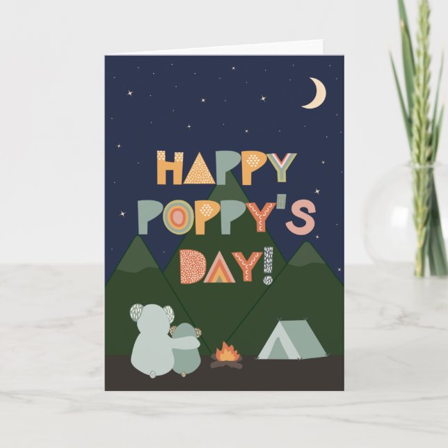 Carte de fête des pères pour Poppy (Devant)
