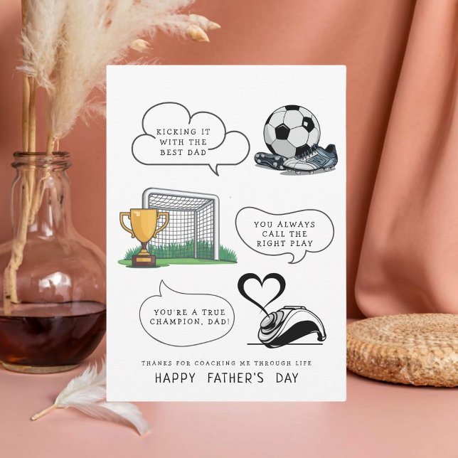 Carte de Fête des pères Soccer Papa (Créateur téléchargé)