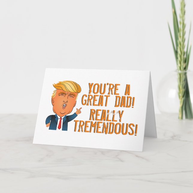 Carte de Fête des pères Trump amusante (Devant)