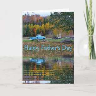 Carte de Fête des pères vintage de camion
