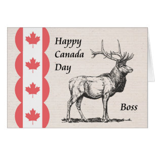 Carte de fête du Canada pour les chefs avec origna