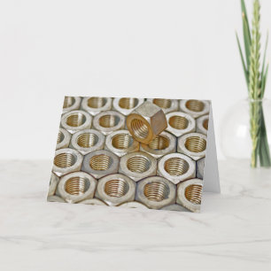 Carte de fête du père des noix de cou sur un milli