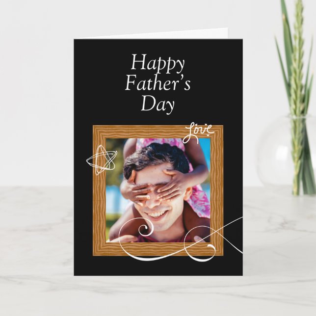 Carte de fête du père personnalisée avec photo - P (Devant)