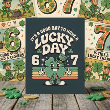 Carte de fête Lucky Day 67 Shamrock pour enfants